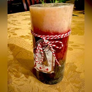 Candle tri-color Christmas Holiday Pilar